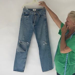 High Rise Agolde Straight Leg Jeans